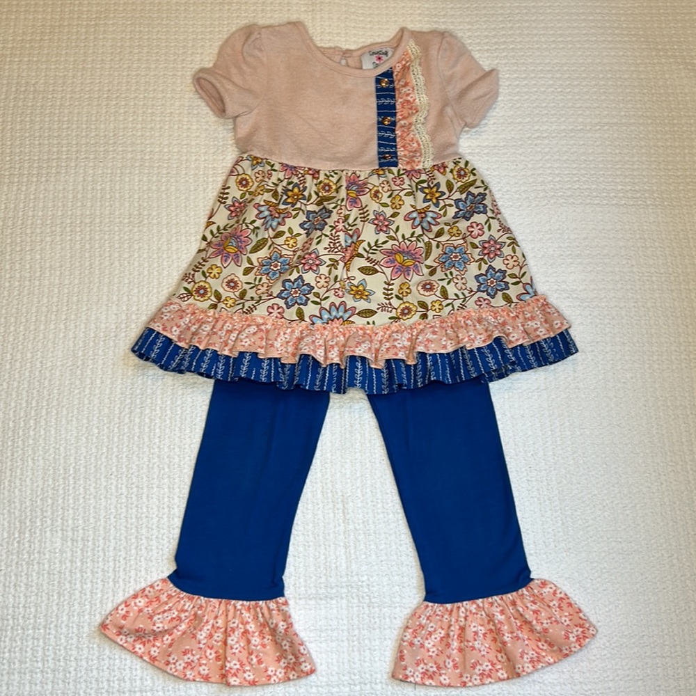4T Girls Matching Outfit w/ Bell Pants
